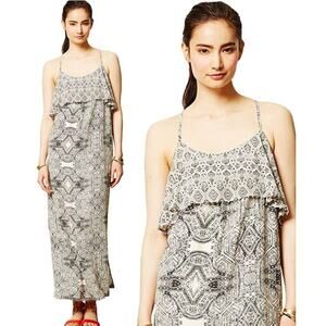 Elegant Black and White Maxi Dress